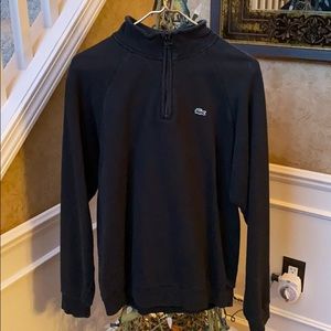 Lacoste half zip pull over sweat shirt